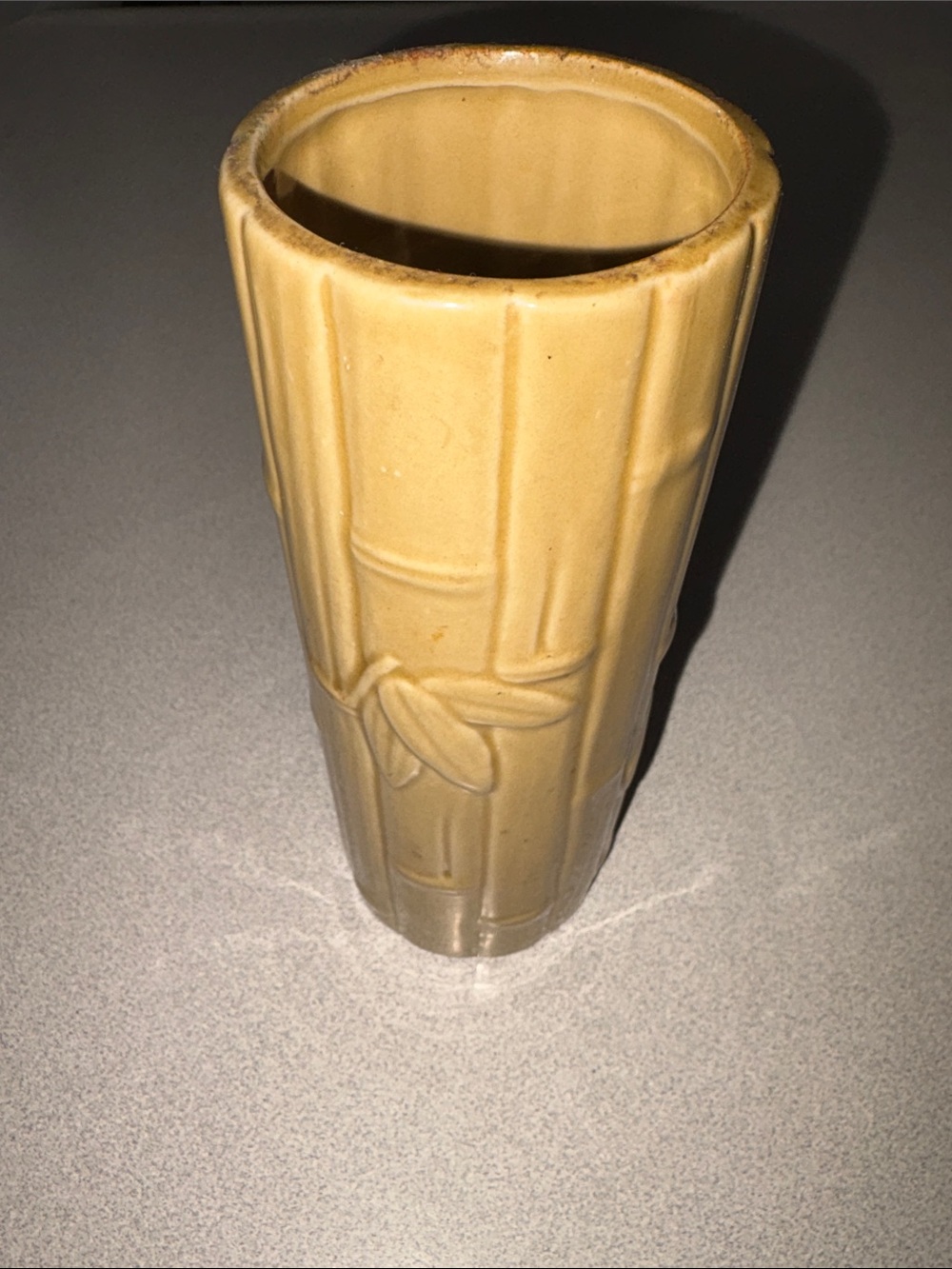 Ceramic Bamboo Relief Tiki Mug or Vase